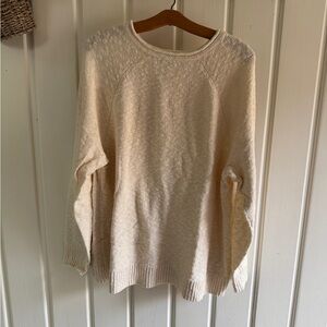 L.L. Bean Cream Crew Neck Sweater